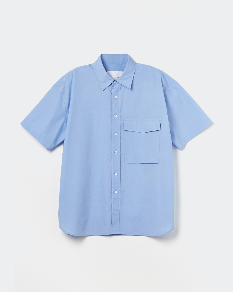 Pocket Short-sleeved Shirt_Blue