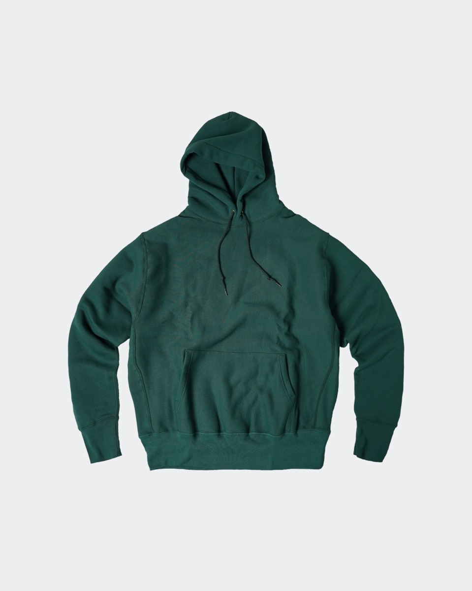 Cross Knit Pullover Hoodie_Forest Green