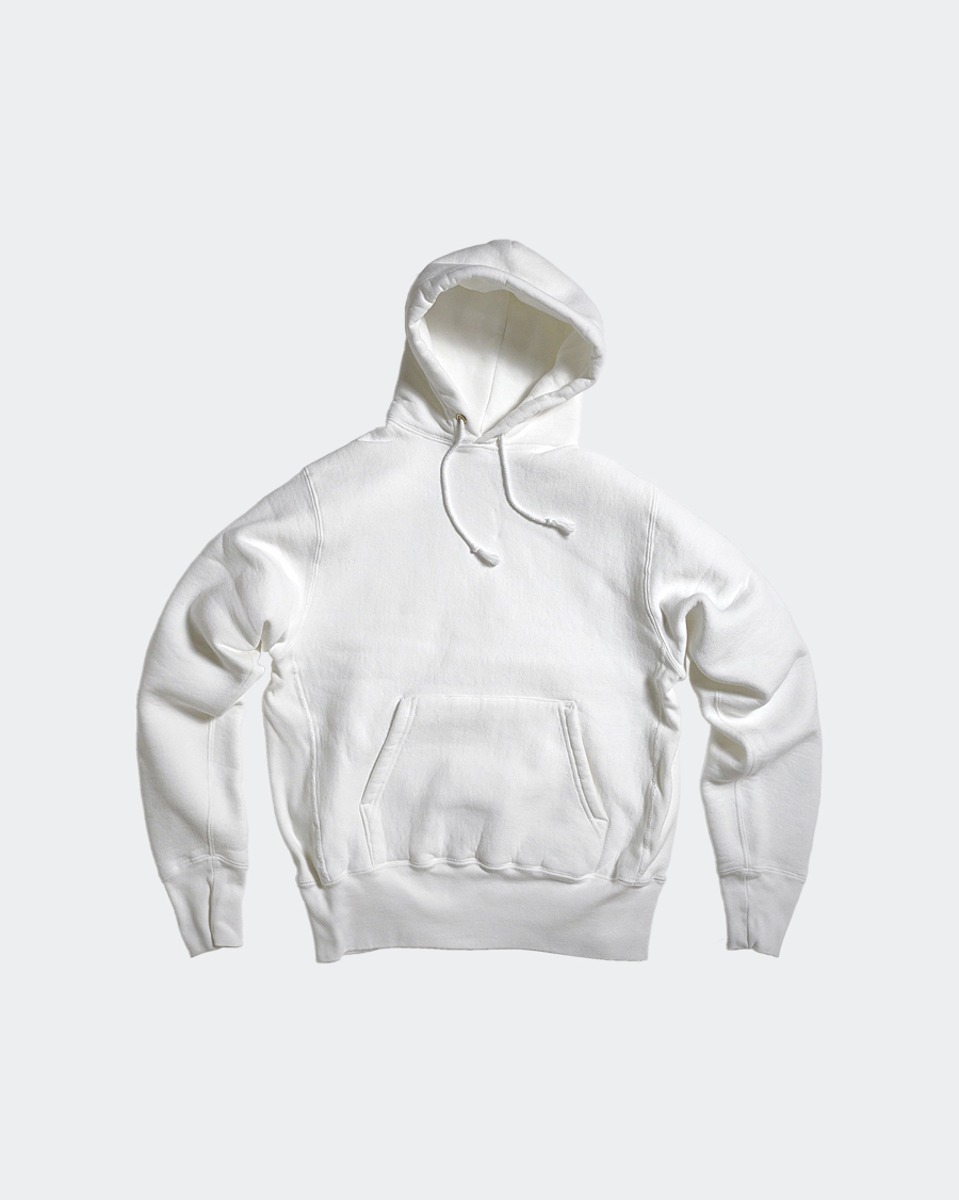 Cross Knit Pullover Hoodie_White