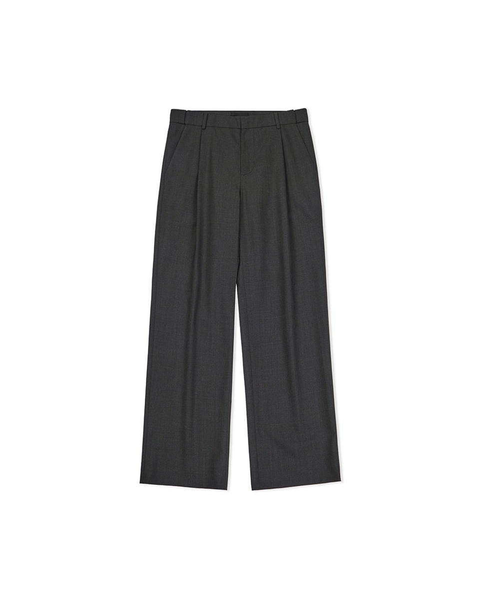 Semi Wide Fit Pants_Charcoal Grey